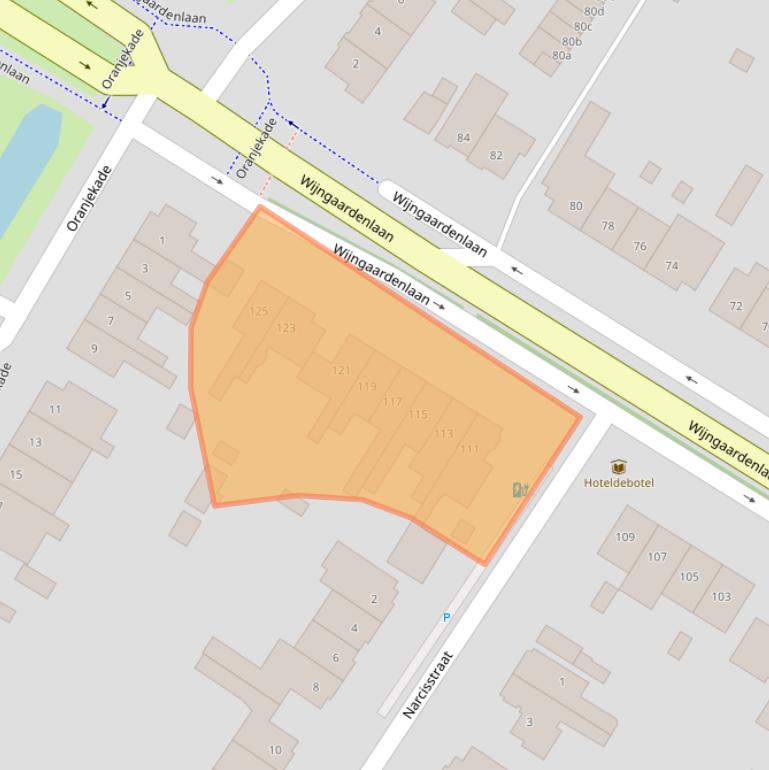 Kaart van postcodegebied 2252XM.