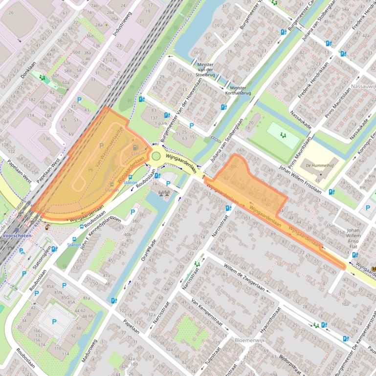 Kaart van postcodegebied 2252XR.