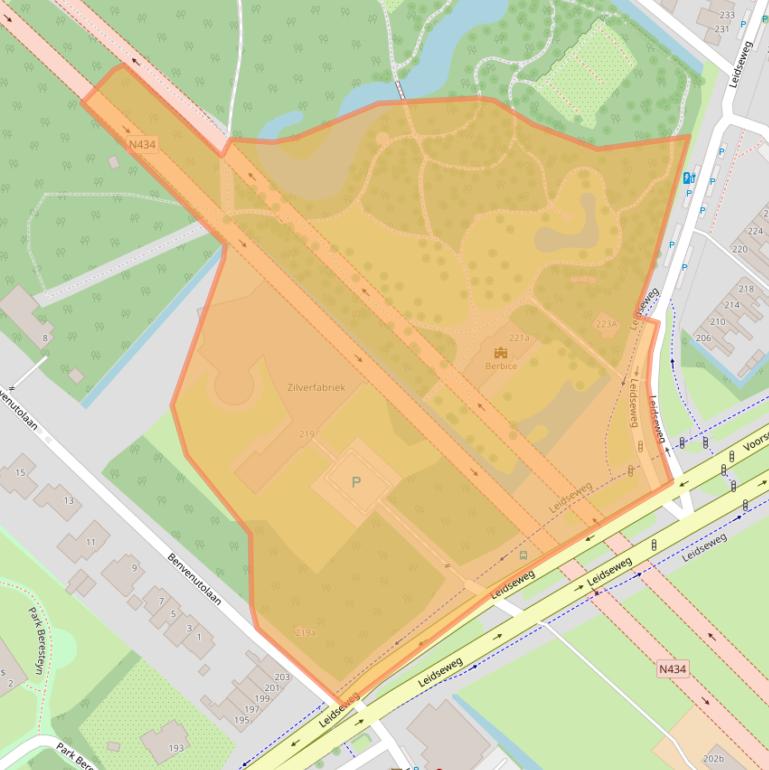 Kaart van postcodegebied 2253AE.