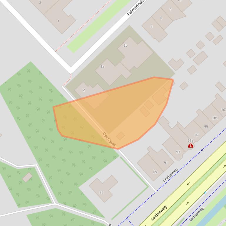 Kaart van postcodegebied 2253AZ.