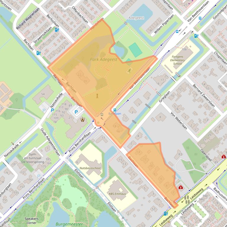 Kaart van postcodegebied 2253BA.