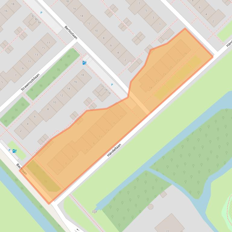 Kaart van postcodegebied 2253BJ.