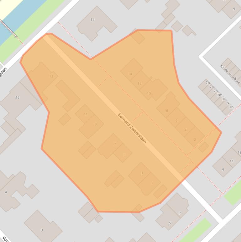 Kaart van postcodegebied 2253BN.