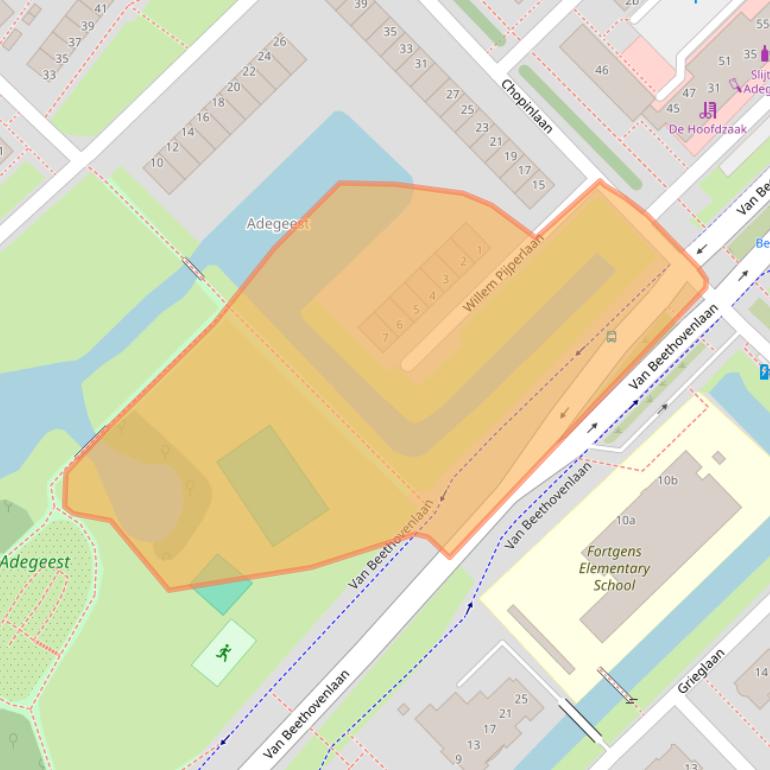 Kaart van postcodegebied 2253BP.