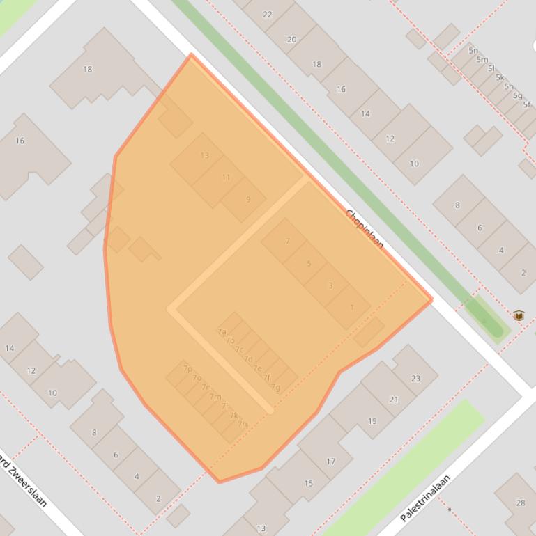 Kaart van postcodegebied 2253BR.