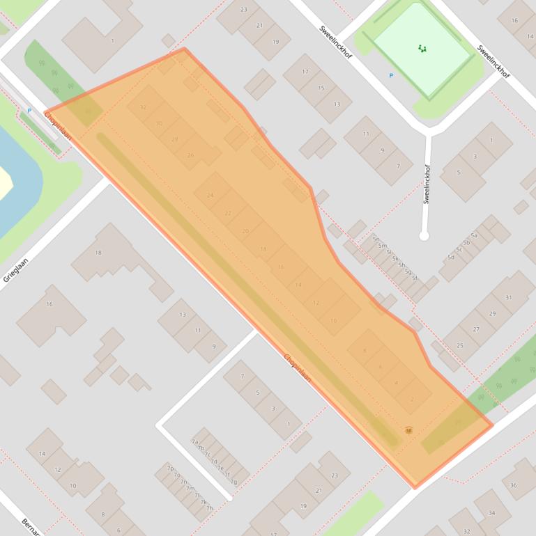 Kaart van postcodegebied 2253BV.