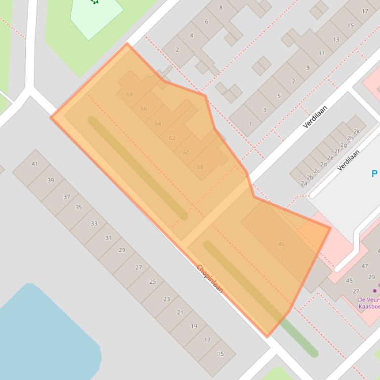 Kaart van postcodegebied 2253BW.