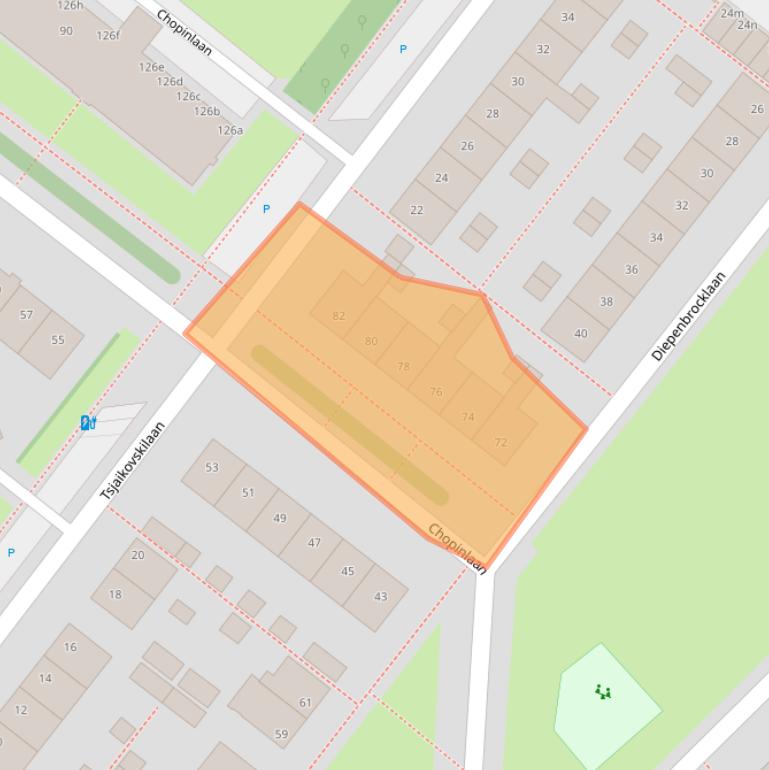 Kaart van postcodegebied 2253BX.