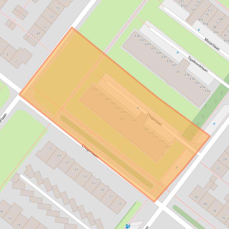 Kaart van postcodegebied 2253BZ.