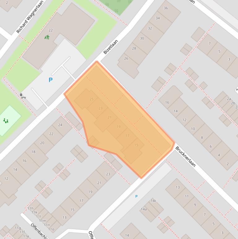 Kaart van postcodegebied 2253CT.