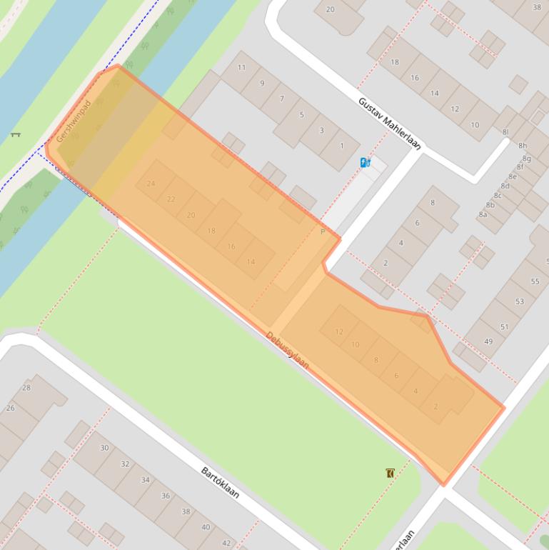 Kaart van postcodegebied 2253CZ.