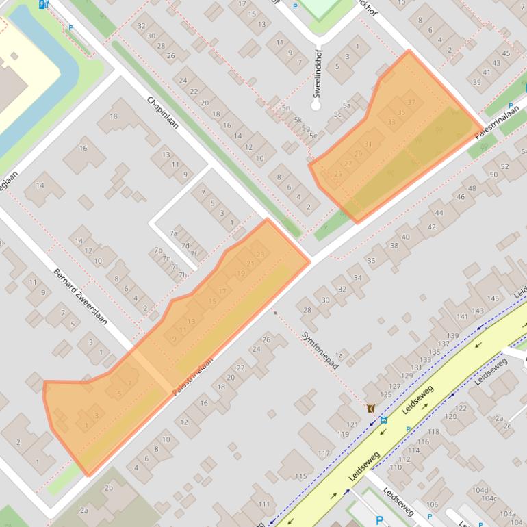 Kaart van postcodegebied 2253HA.
