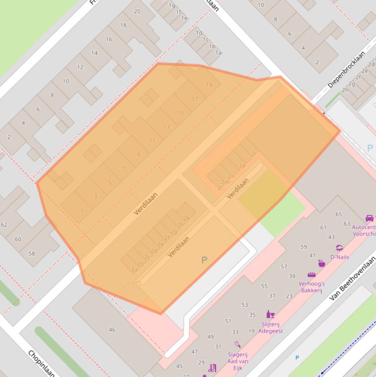 Kaart van postcodegebied 2253HJ.