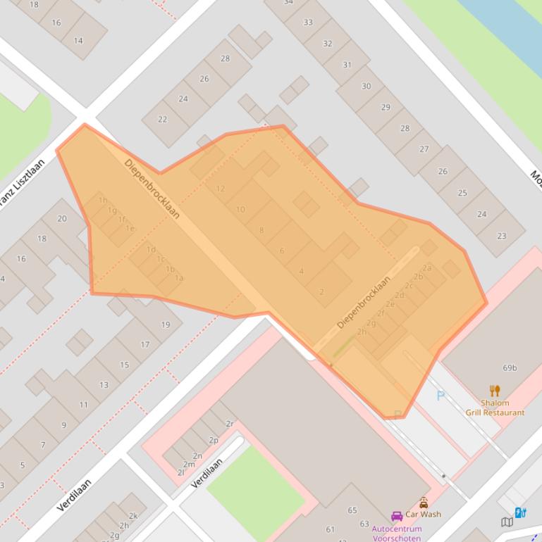 Kaart van postcodegebied 2253HM.