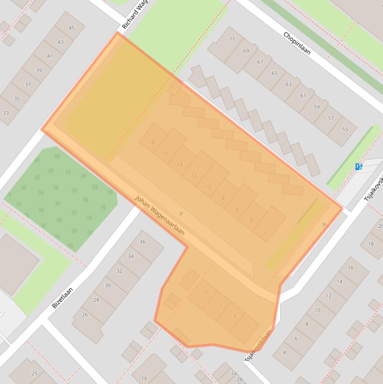 Kaart van postcodegebied 2253HP.