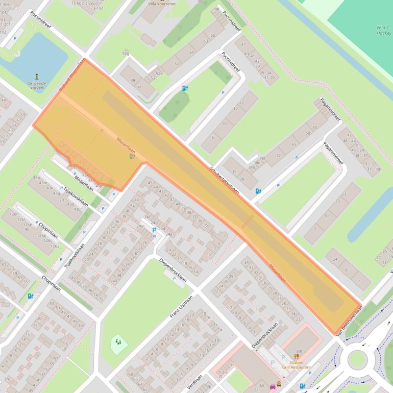 Kaart van postcodegebied 2253HZ.