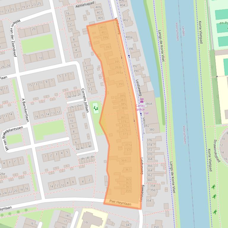 Kaart van postcodegebied 2253JD.