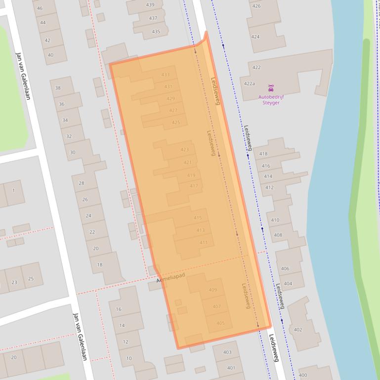 Kaart van postcodegebied 2253JE.