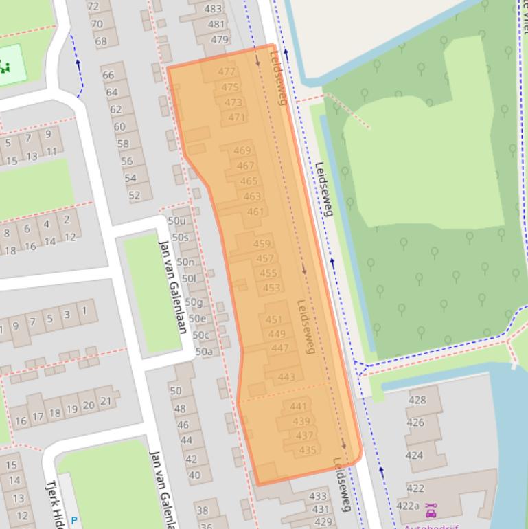 Kaart van postcodegebied 2253JG.