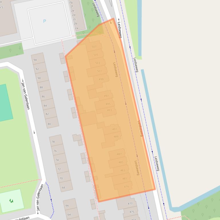 Kaart van postcodegebied 2253JH.