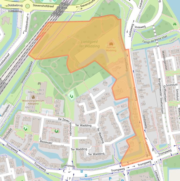 Kaart van postcodegebied 2253JJ.