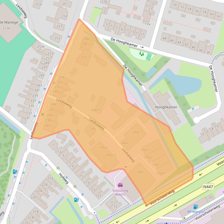 Kaart van postcodegebied 2253JK.