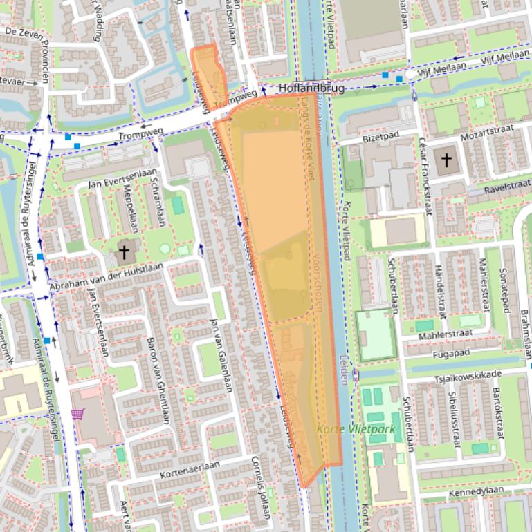 Kaart van postcodegebied 2253JP.