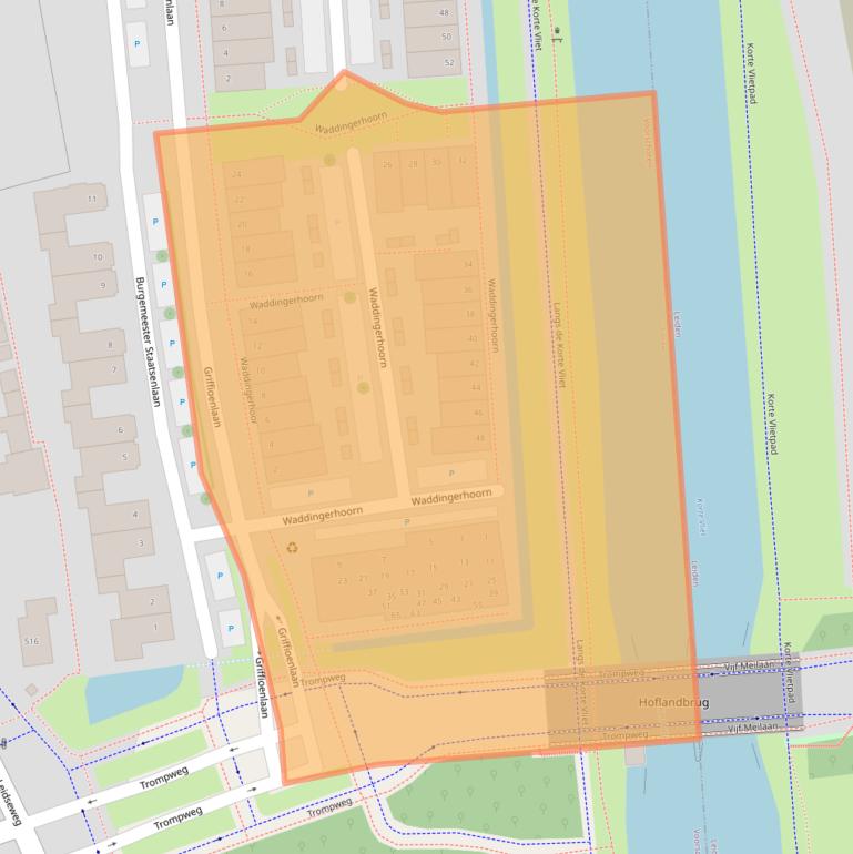 Kaart van postcodegebied 2253KX.