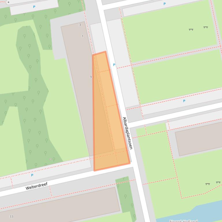 Kaart van postcodegebied 2253LC.