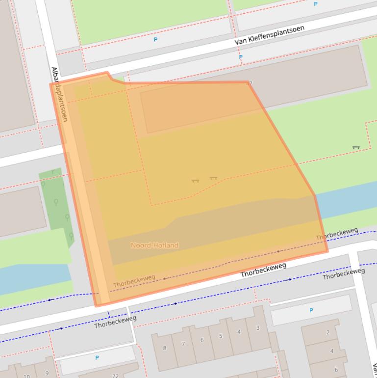 Kaart van postcodegebied 2253LE.