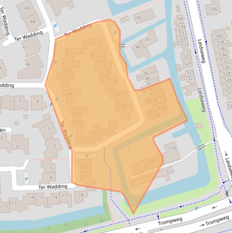 Kaart van postcodegebied 2253LX.