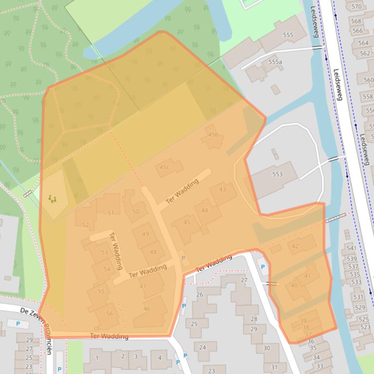 Kaart van postcodegebied 2253LZ.