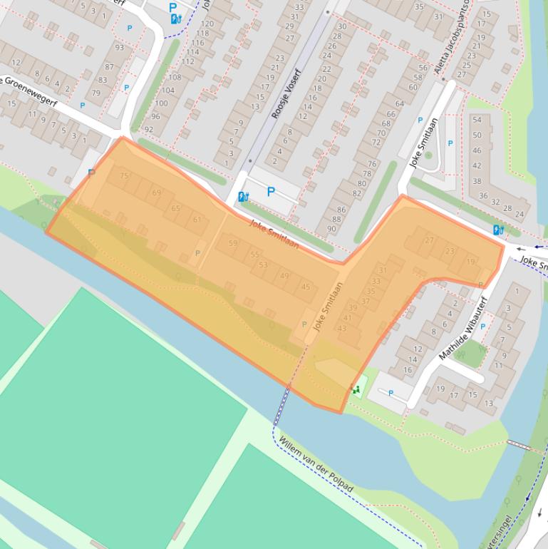 Kaart van postcodegebied 2253PA.