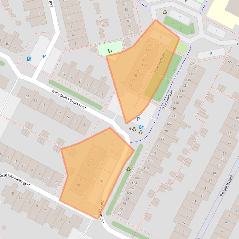 Kaart van postcodegebied 2253PB.