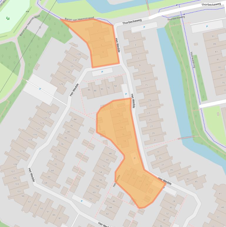 Kaart van postcodegebied 2253RE.