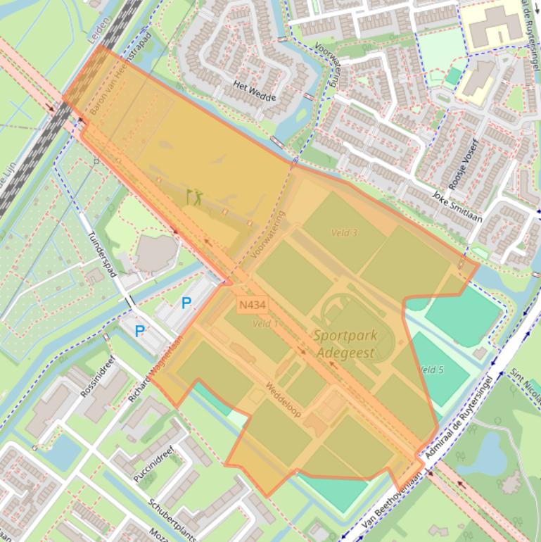 Kaart van postcodegebied 2253ST.
