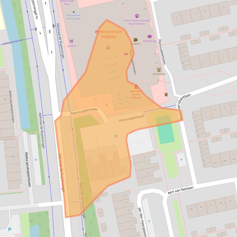 Kaart van postcodegebied 2253TR.