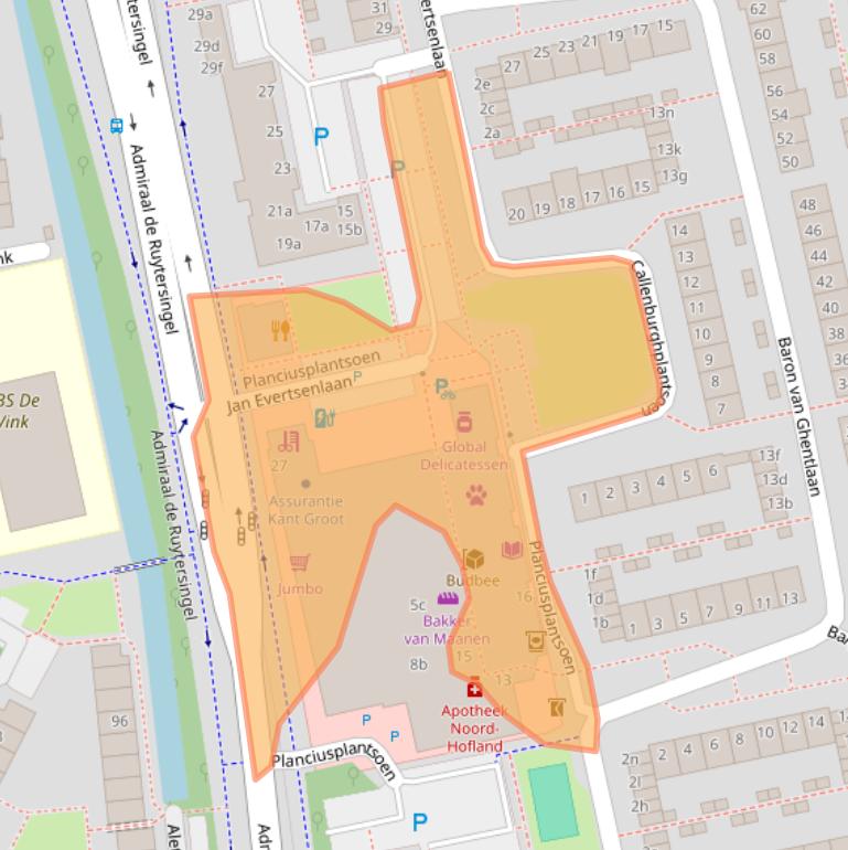 Kaart van postcodegebied 2253TS.