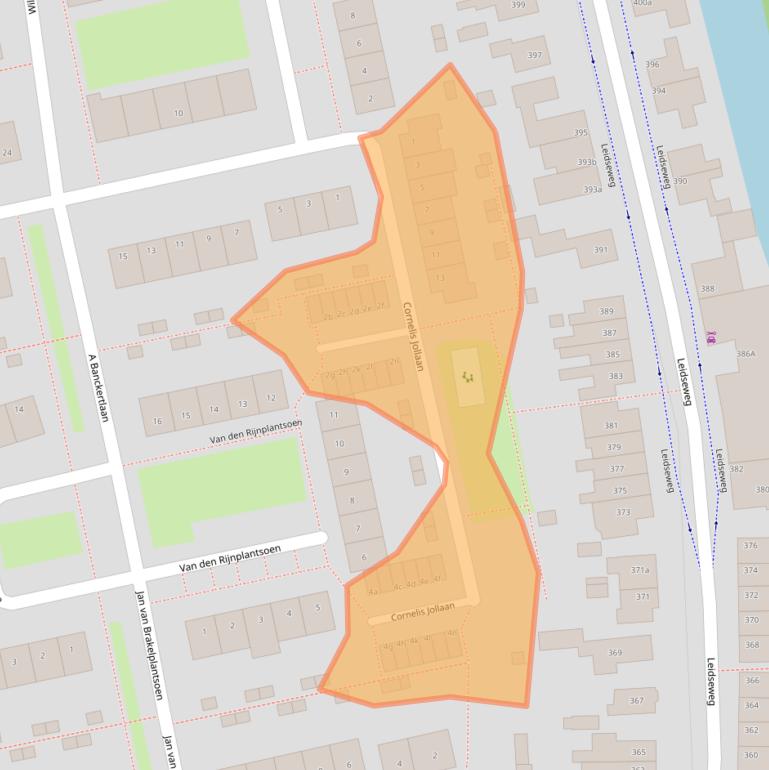 Kaart van postcodegebied 2253TT.