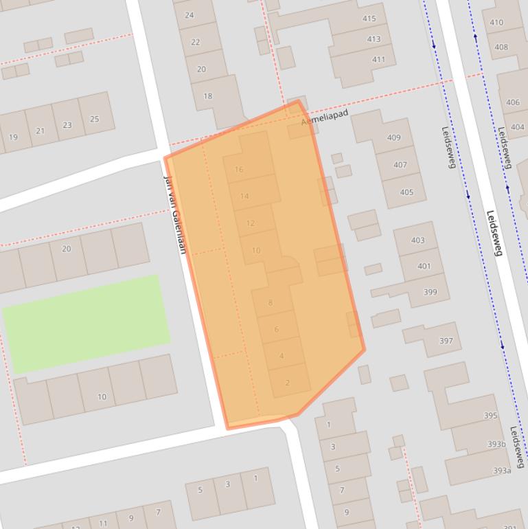Kaart van postcodegebied 2253VB.
