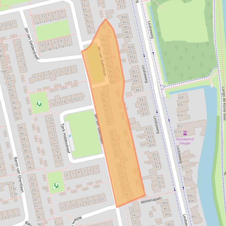 Kaart van postcodegebied 2253VC.