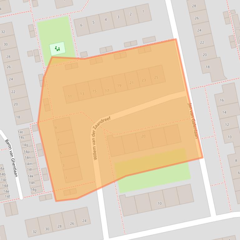 Kaart van postcodegebied 2253VE.