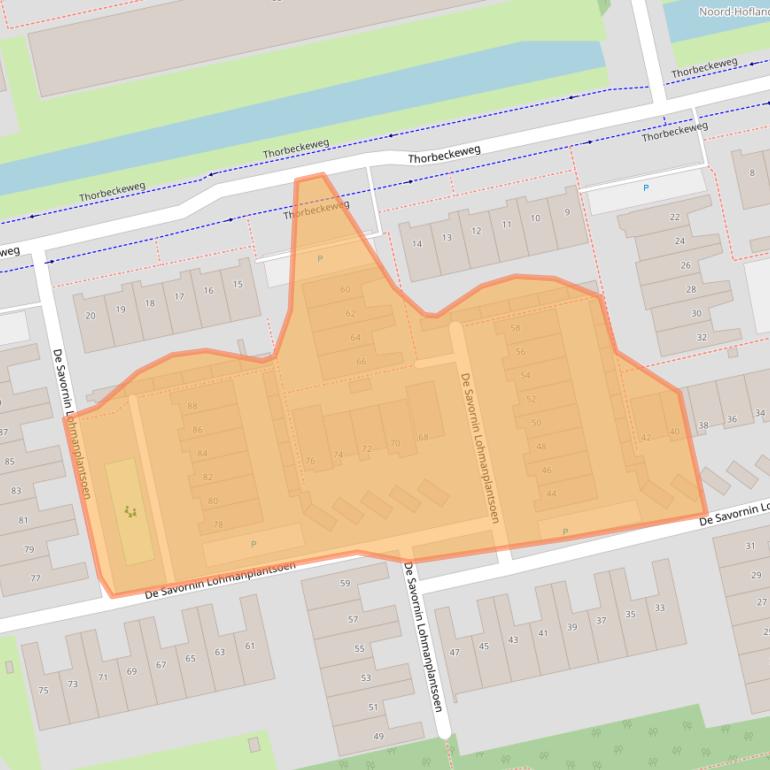 Kaart van postcodegebied 2253VR.