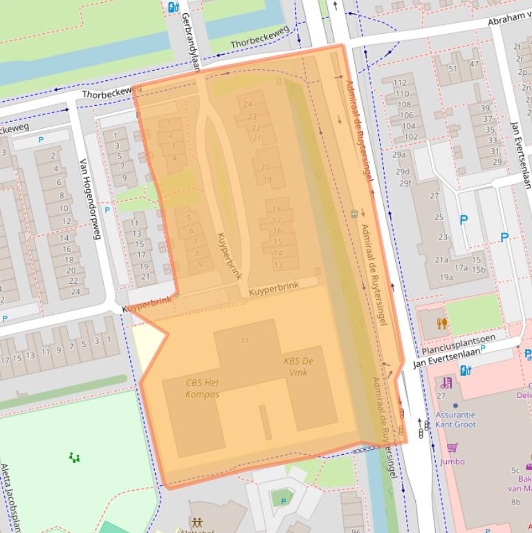 Kaart van postcodegebied 2253VX.