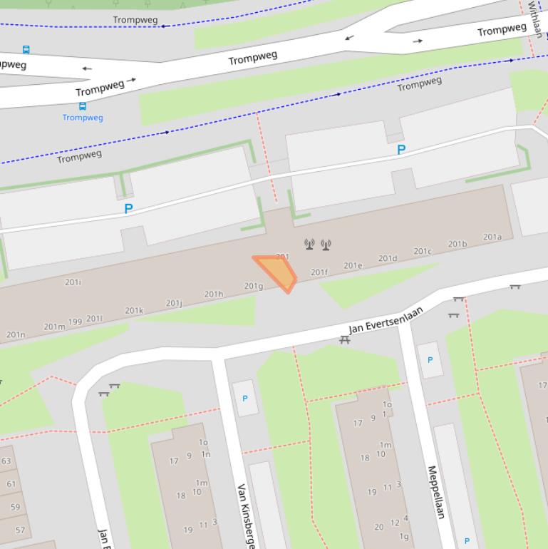 Kaart van postcodegebied 2253XD.