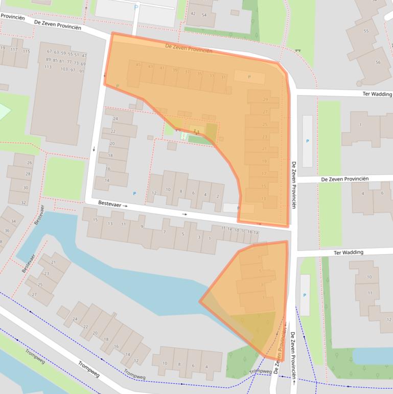 Kaart van postcodegebied 2253XT.