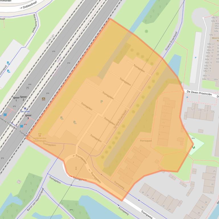 Kaart van postcodegebied 2253ZA.