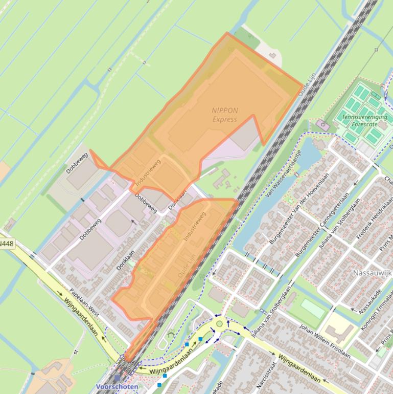 Kaart van postcodegebied 2254AE.