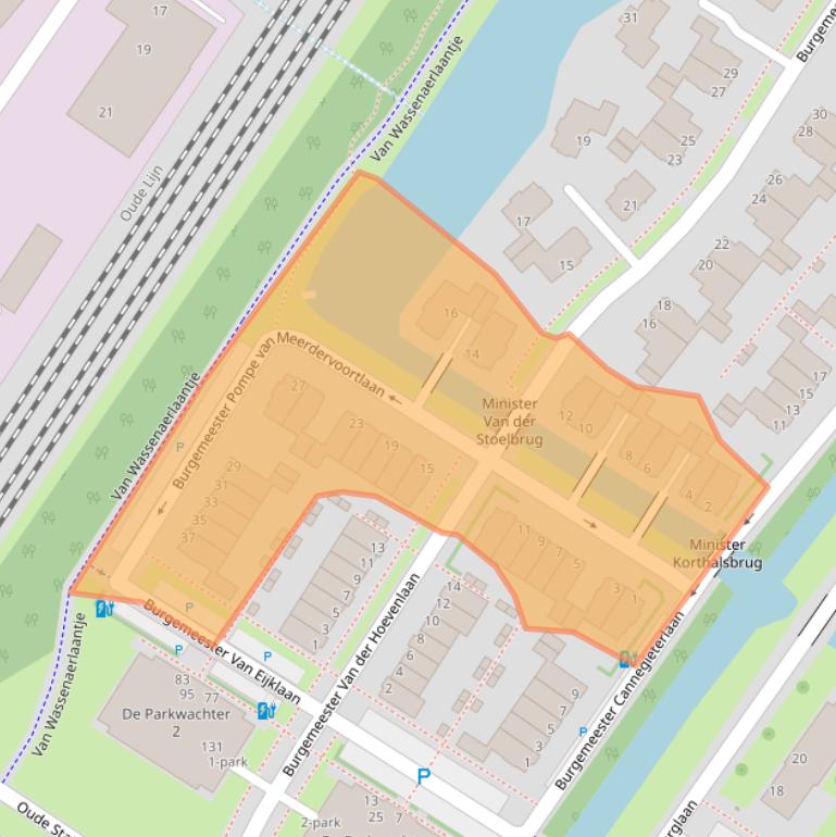 Kaart van postcodegebied 2254BG.