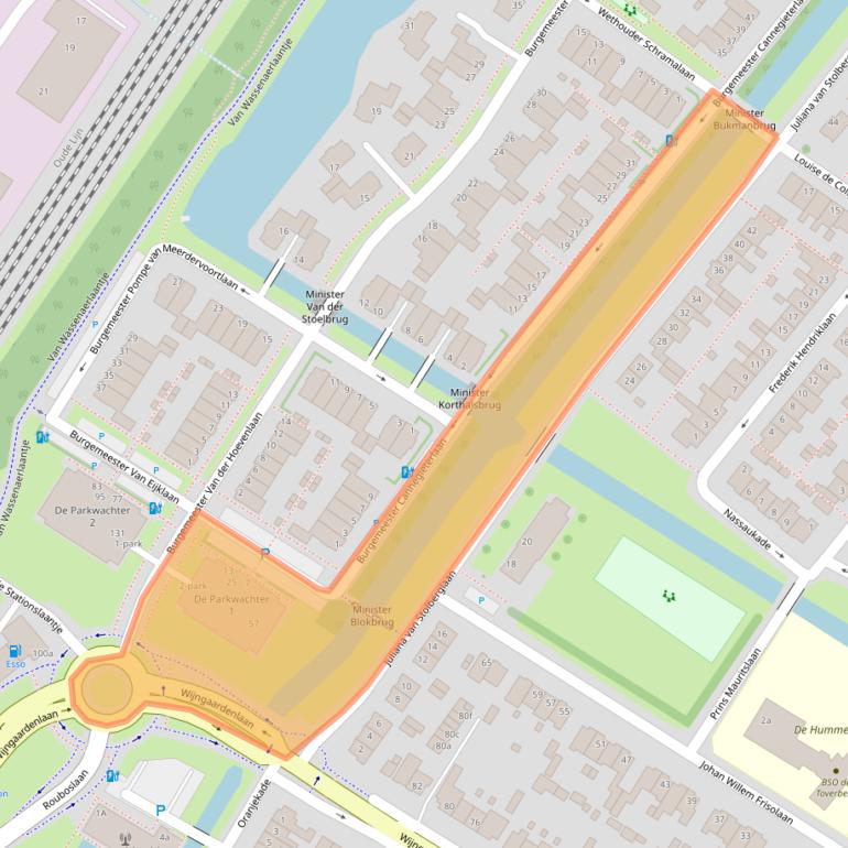 Kaart van postcodegebied 2254BH.